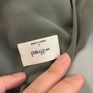 Elegant Olive Green Ruffle Top Wilfred